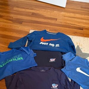 Nike, UA and Vineyard vines Kids shirts medium: 5 shirts!